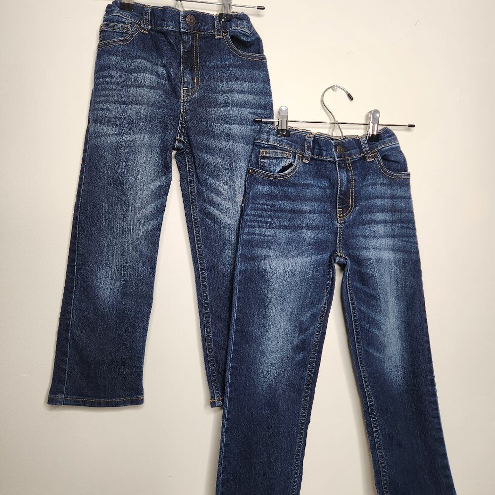 Oshkosh Boys Jean Bundle Classic Straight Adjustable Waist Size 6 Regular